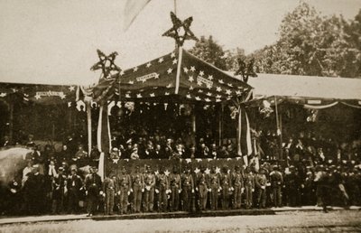 Het Bekijken van Terugkerende Troepen naar Washington, 1861-65 door Mathew B. Brady